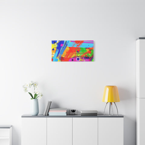 Abstract Color Splash Canvas Print — Vibrant Modern Wall Art