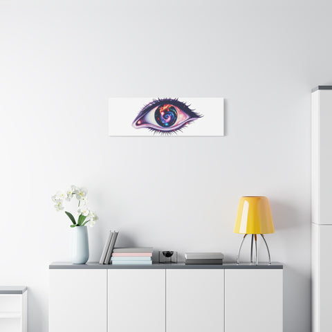 Cosmic Eye Canvas Print — Galaxy Eye Matte Stretched Wall Art