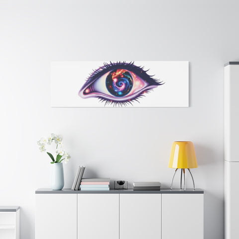 Cosmic Eye Canvas Print — Galaxy Eye Matte Stretched Wall Art