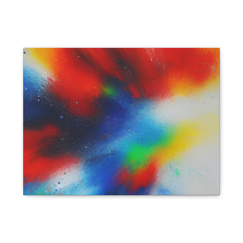 Abstract Color Burst Canvas Print — Vibrant Stretched Matte Wall Art