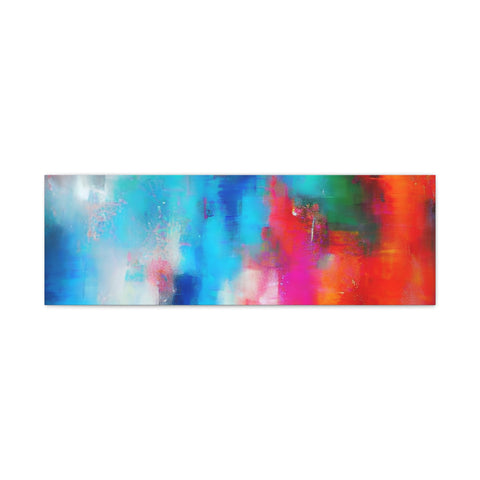 Vibrant Abstract Color Splash Matte Canvas Print