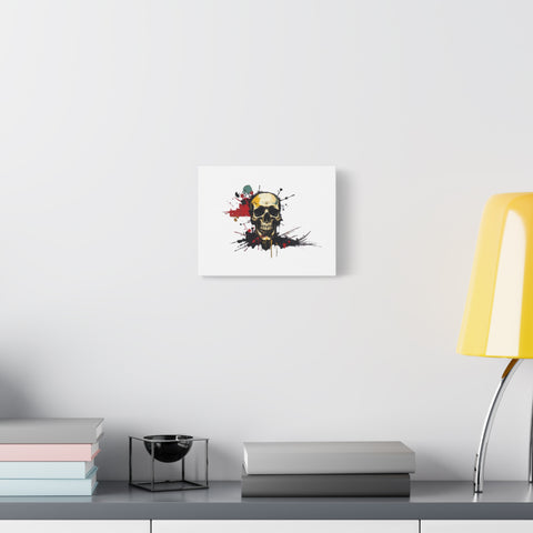 Skull Splash Art Canvas — Grunge Skull Wall Decor, Edgy Gothic Home Accent