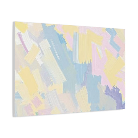 Pastel Abstract Brushstroke Canvas Wall Art