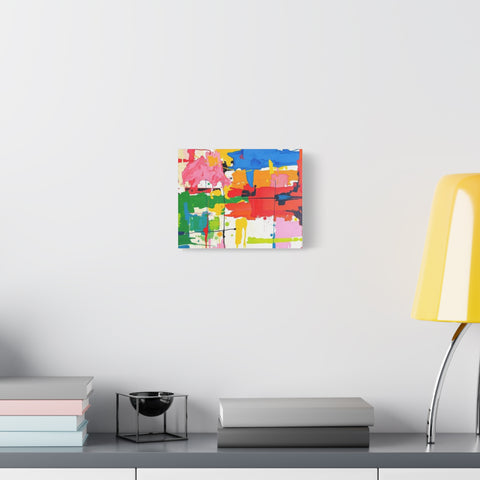 Abstract Color Splash Matte Canvas Print — Vibrant Modern Wall Art