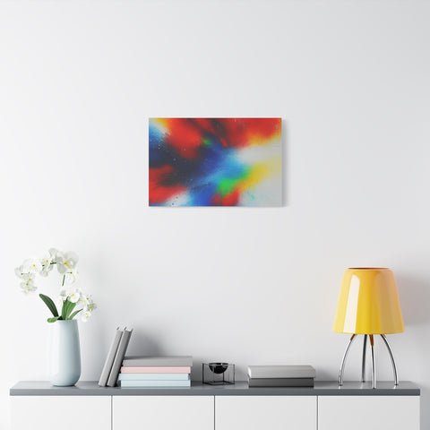 Abstract Color Burst Canvas Print — Vibrant Stretched Matte Wall Art
