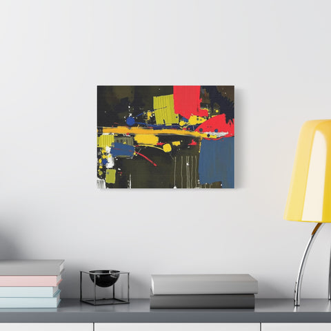 Abstract Color Splash Matte Canvas Print — Modern Stretched Wall Art