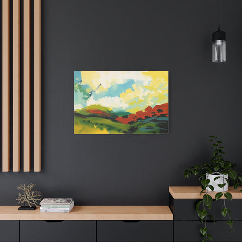 Abstract Colorful Landscape Canvas