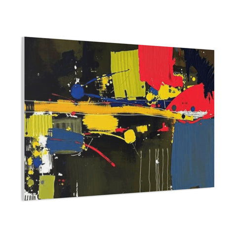 Abstract Color Splash Matte Canvas Print — Modern Stretched Wall Art