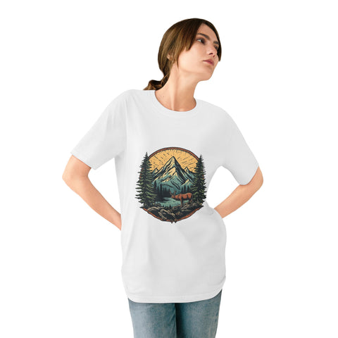 Mountain Forest Bear T-Shirt — Vintage Nature Graphic Tee