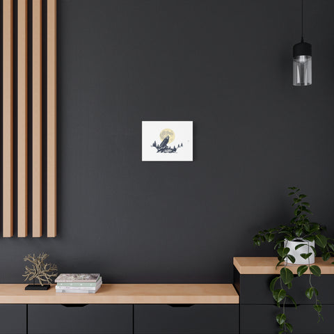 Howling Wolf Moon Matte Canvas Wall Art — Stretched 1.25"