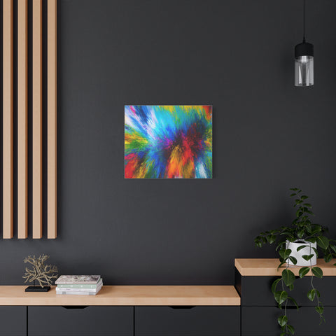 Abstract Color Explosion Matte Canvas Print