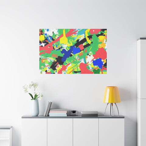 Abstract Color Splash Canvas Print — Vibrant Modern Wall Art