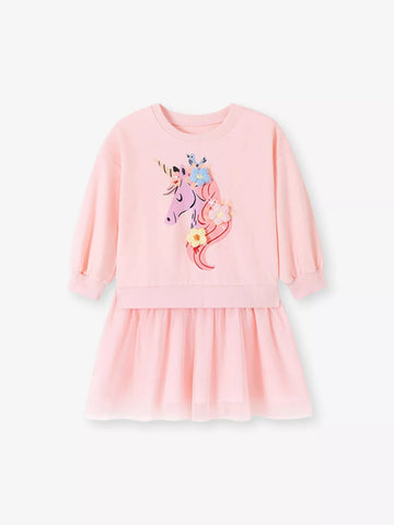 Children's Unicorn Graphic Tulle Dress