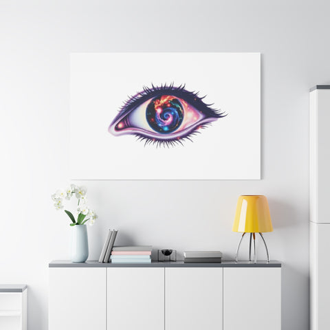 Cosmic Eye Canvas Print — Galaxy Eye Matte Stretched Wall Art