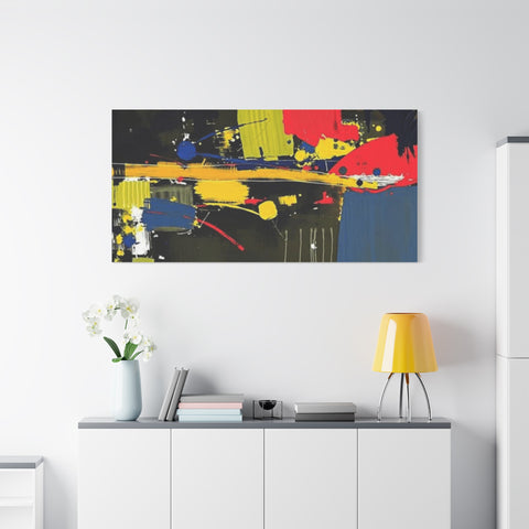 Abstract Color Splash Matte Canvas Print — Modern Stretched Wall Art