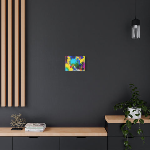 Abstract Color Splash Matte Canvas Print — Vibrant Stretched Wall Art
