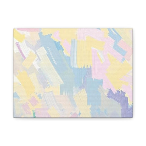 Pastel Abstract Brushstroke Canvas Wall Art