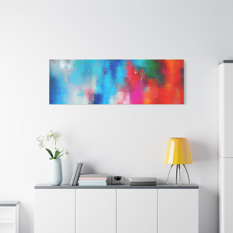 Vibrant Abstract Color Splash Matte Canvas Print