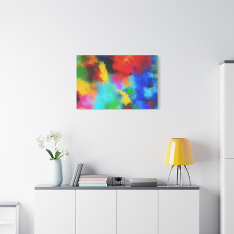 Abstract Color Burst Canvas Print — Vibrant Stretched Matte Wall Art