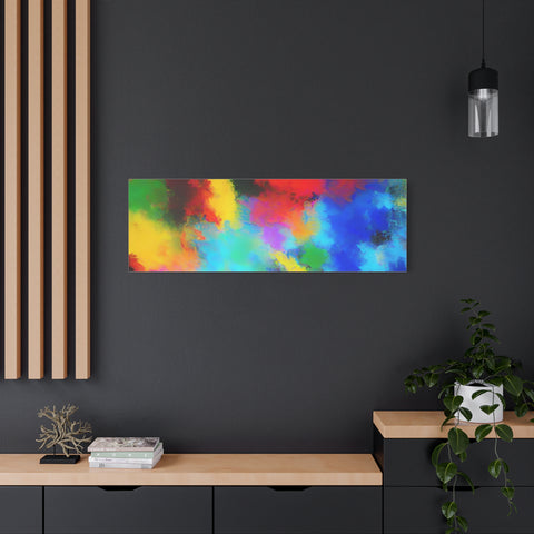 Abstract Color Burst Canvas Print — Vibrant Stretched Matte Wall Art