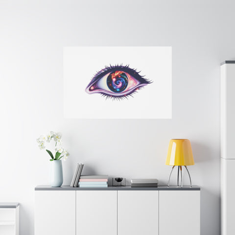 Cosmic Eye Canvas Print — Galaxy Eye Matte Stretched Wall Art