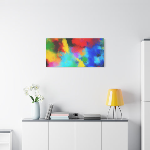 Abstract Color Burst Canvas Print — Vibrant Stretched Matte Wall Art