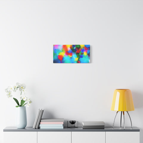 Abstract Rainbow Splash Matte Canvas Print