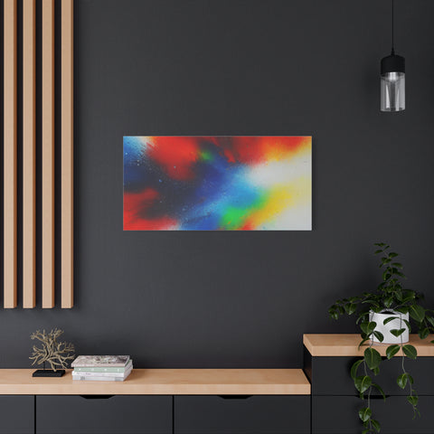 Abstract Color Burst Canvas Print — Vibrant Stretched Matte Wall Art