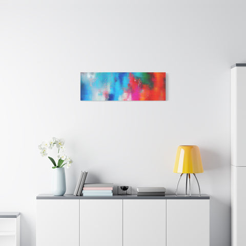 Vibrant Abstract Color Splash Matte Canvas Print