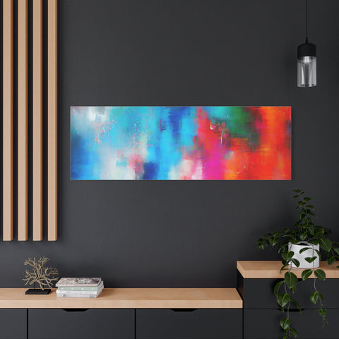 Vibrant Abstract Color Splash Matte Canvas Print