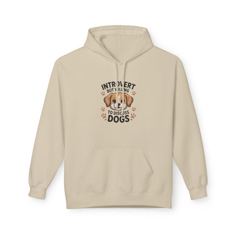 Introvert But Willing To Discuss Dogs Hoodie — Cute Dog Lover Pullover