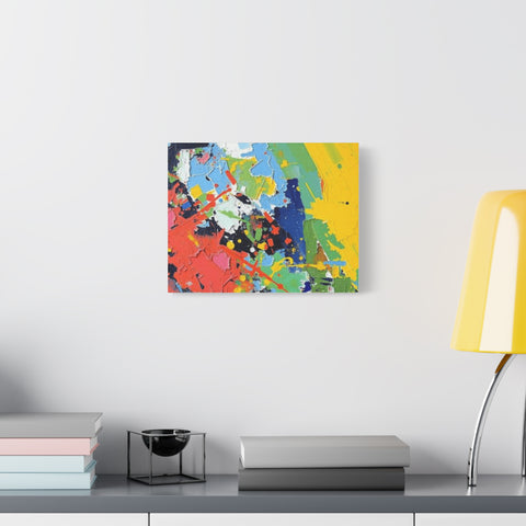 Abstract Color Splash Matte Canvas — Stretched Wall Art