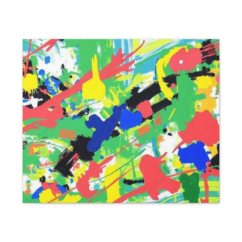 Abstract Color Splash Canvas Print — Vibrant Modern Wall Art