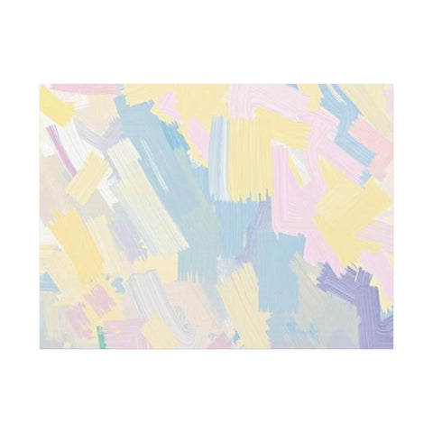Pastel Abstract Brushstroke Canvas Wall Art