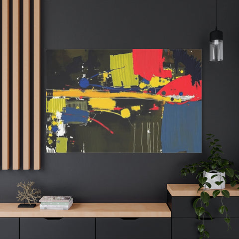 Abstract Color Splash Matte Canvas Print — Modern Stretched Wall Art
