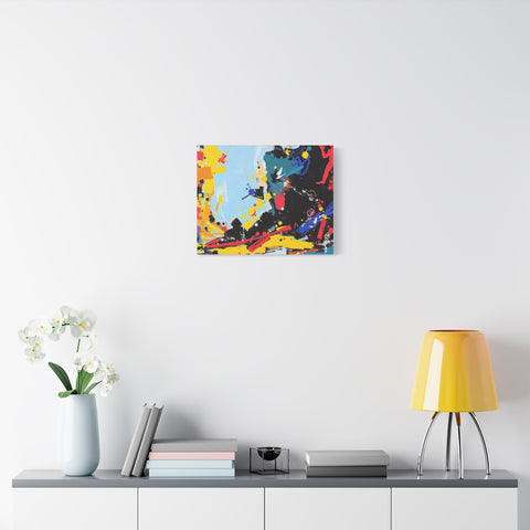 Abstract Color Splash Matte Canvas Print — Modern Stretched Wall Art