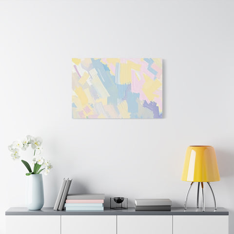 Pastel Abstract Brushstroke Canvas Wall Art