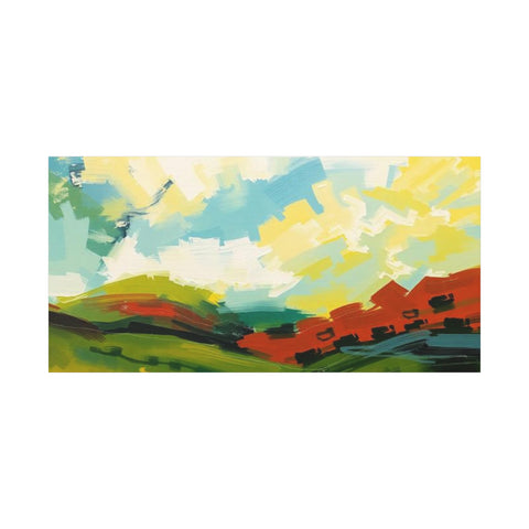 Abstract Colorful Landscape Canvas