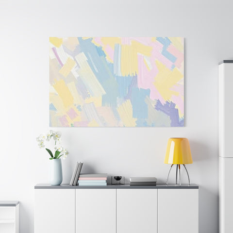 Pastel Abstract Brushstroke Canvas Wall Art