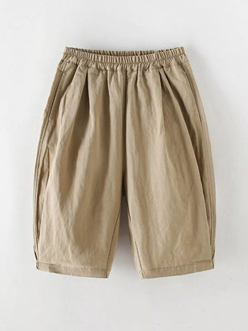 Children's Casual Elastic Waist Capris
