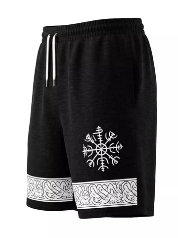 Men's Full Size Linen Blend Drawstring Shorts Plus Size
