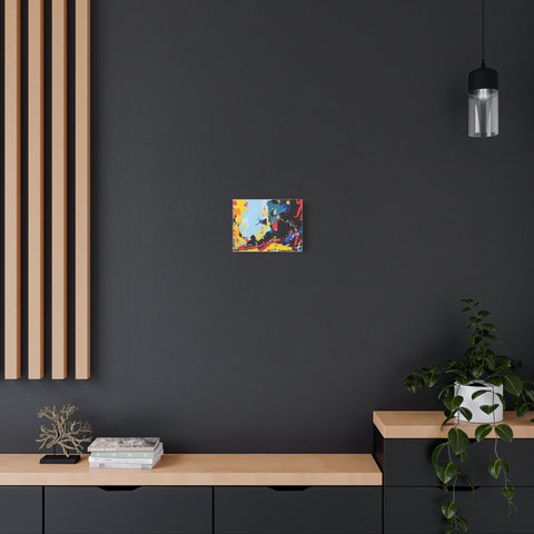 Abstract Color Splash Matte Canvas Print — Modern Stretched Wall Art