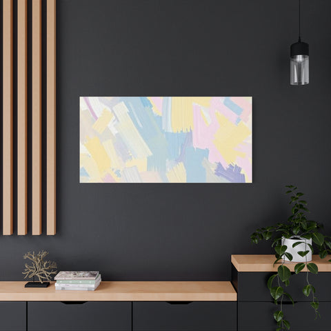 Pastel Abstract Brushstroke Canvas Wall Art