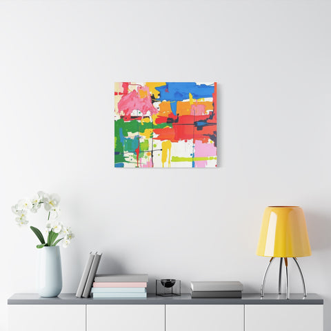 Abstract Color Splash Matte Canvas Print — Vibrant Modern Wall Art