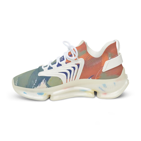 Men's Mesh Sneakers — Colorful Abstract Athletic Shoes