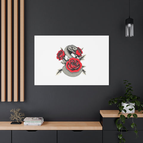 Matte Stretched Canvas - Snake Wall Art