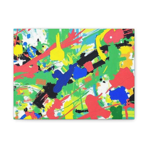 Abstract Color Splash Canvas Print — Vibrant Modern Wall Art