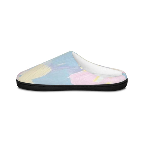 Pastel Brushstroke Women's Indoor Slippers — Soft Cozy House Shoes