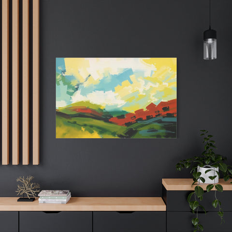 Abstract Colorful Landscape Canvas