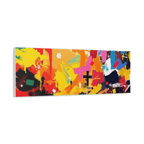Abstract Color Splash Canvas Print - Vibrant Stretched Matte Wall Art